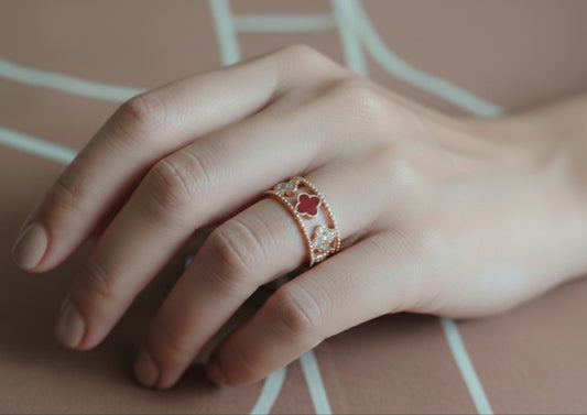 Women Stylish Double Colour Rings S3555461