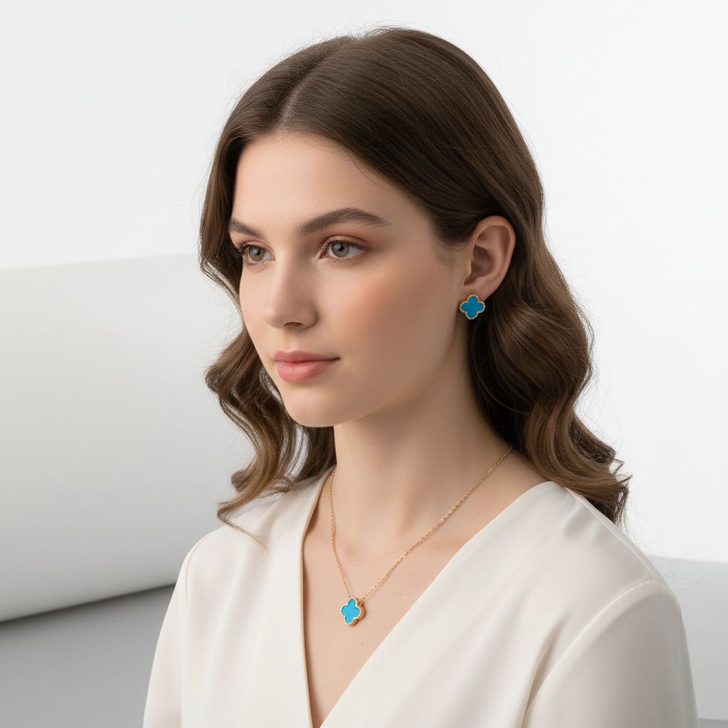 Flower Design Women Fashion Necklace Set S4790330