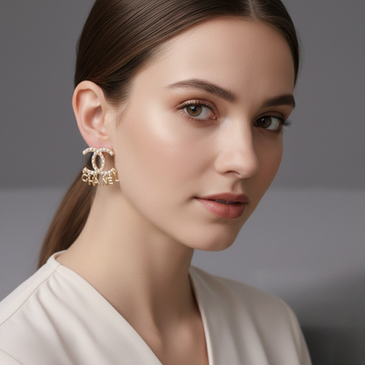 Earrings Gold Metal Imitation Pearl Bow-tiful Drop