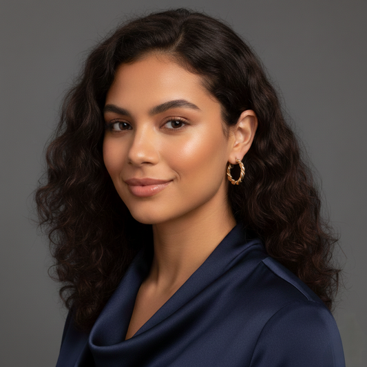 Round Gold Plated Copper Hoops Kundal Bala Earrings