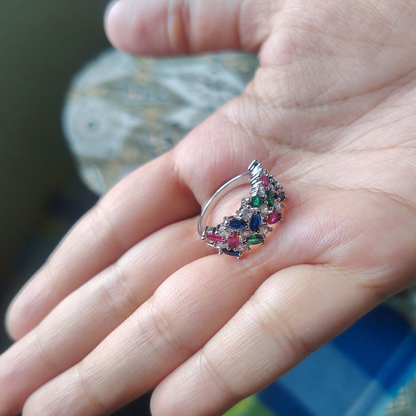 Multicolour Silver Ring S4978109