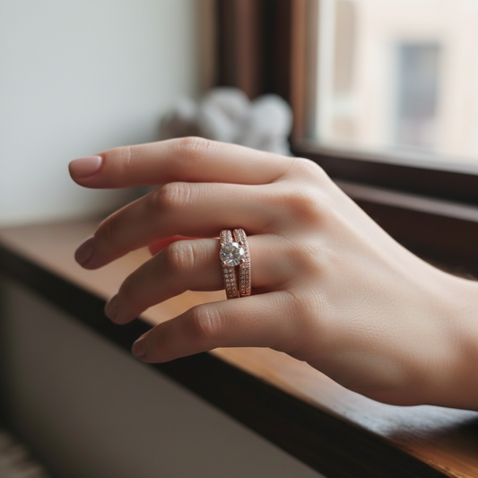 2pcs Rose Gold Colour Women's Rings S4511050