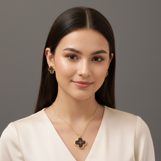 Flower Design Women Fashion Necklace Set X4439333