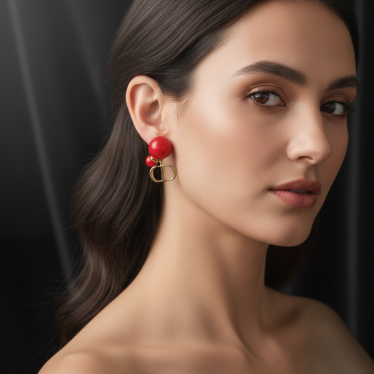 Double Side Pearl Stud Women Fashion Earrings S4932320