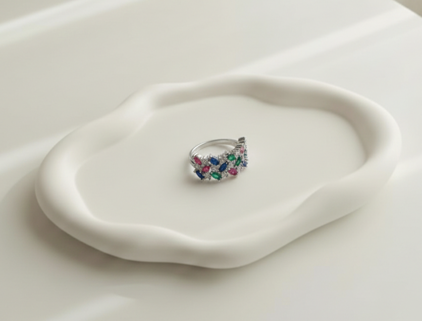 Multicolour Silver Ring S4978109