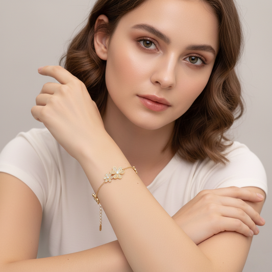 Women's High Quality Gold Plated Bracelet S4514891